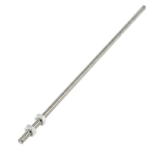 TOOGOO(R) 320mm x M8 Varilla de stock Barra de rosca de acero inoxidable Tono de plata