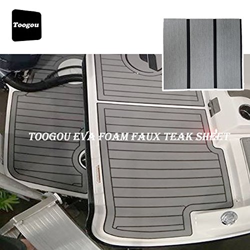 Toogou Eva Espuma Barco DIY Piso Decking Pad (94,5 "× 35.4"), Estera de Madera de Teca Marino sintético para embarcaciones, Grey with Black Stripes Toogou Eva Espuma Barco DIY Piso Decking Pad (94,5 "× 35.4"), Estera de Madera de Teca Marino sintético para embarcaciones, Grey with Black Stripes