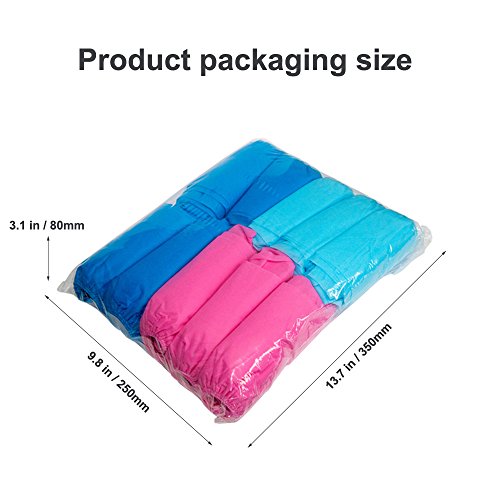 TOOHUI Cubiertas de Zapatos Desechables, Cubrezapatos Protectores, Fundas de Zapatos Desechables, Zapato Cubre, Duradera, No Tejido, Antideslizante (Rosa, Azul Claro, Dark Blue, 100 piezas) TOOHUI Cubiertas de Zapatos Desechables, Cubrezapatos Protectores, Fundas de Zapatos Desechables, Zapato Cubre, Duradera, No Tejido, Antideslizante (Rosa, Azul Claro, Dark Blue, 100 piezas)