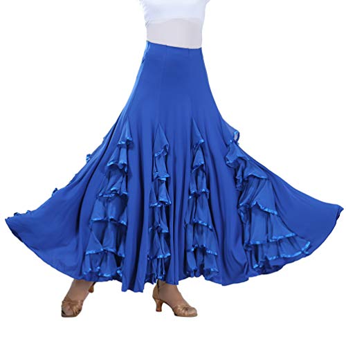 Tookang Flamenco Falda Grande del Columpio Vestido de Baile Moderno Tutu con Lentejuelas de Malla Baile de Salón Tookang Flamenco Falda Grande del Columpio Vestido de Baile Moderno Tutu con Lentejuelas de Malla Baile de Salón