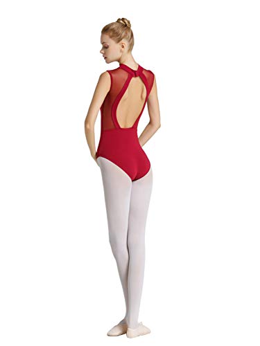 Tookang Mujeres Chicas Espalda Hueca Sin Mangas Danza Ballet Leotardo de Mezcla de Algodón Ropa de Baile de Práctica Tookang Mujeres Chicas Espalda Hueca Sin Mangas Danza Ballet Leotardo de Mezcla de Algodón Ropa de Baile de Práctica