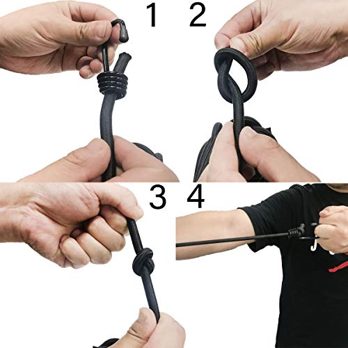 TooTaci 8 mm (10 m / 33 pies) Cuerda elástica elástica negra con 10 ganchos, Cordones Bungy extra fuertes Correa de cuerda elástica para bicicleta, bloqueo de transporte de la motocicleta Asegurar TooTaci 8 mm (10 m / 33 pies) Cuerda elástica elástica negra con 10 ganchos, Cordones Bungy extra fuertes Correa de cuerda elástica para bicicleta, bloqueo de transporte de la motocicleta Asegurar