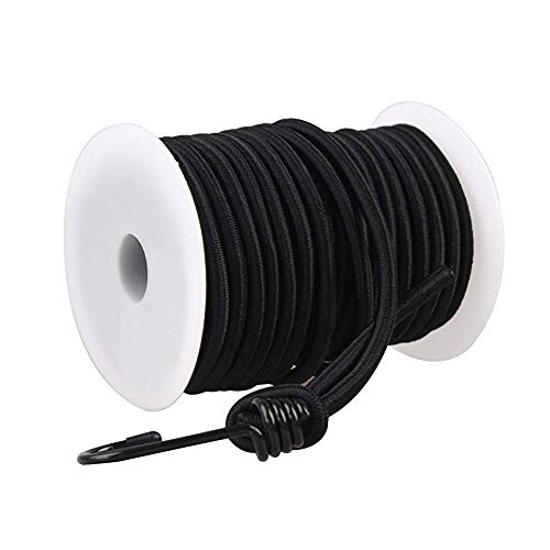 TooTaci 8 mm (10 m / 33 pies) Cuerda elástica elástica negra con 10 ganchos, Cordones Bungy extra fuertes Correa de cuerda elástica para bicicleta, bloqueo de transporte de la motocicleta Asegurar TooTaci 8 mm (10 m / 33 pies) Cuerda elástica elástica negra con 10 ganchos, Cordones Bungy extra fuertes Correa de cuerda elástica para bicicleta, bloqueo de transporte de la motocicleta Asegurar