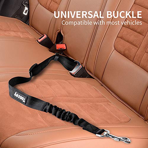 Toozey Cinturón Seguridad Perro, 2 Unidades Cinturón Perro Coche con elástico Ruck dämp Fung y Fuerte mosquetón, Ajustable Perros Correa Alta Seguridad para Todas Las Razas Perros y Gatos, Negro Toozey Cinturón Seguridad Perro, 2 Unidades Cinturón Perro Coche con elástico Ruck dämp Fung y Fuerte mosquetón, Ajustable Perros Correa Alta Seguridad para Todas Las Razas Perros y Gatos, Negro