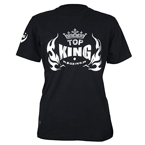 Top King Boxing - Camiseta deportiva - para hombre Negro Negro ( M