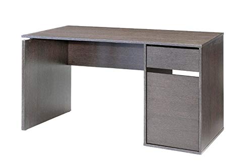 TOP KIT | Mesa de Escritorio Burgos 5214 con cajón y Puerta | Medidas 140 x 75 x 50 cm | Escritorio Juvenil | Wengué TOP KIT | Mesa de Escritorio Burgos 5214 con cajón y Puerta | Medidas 140 x 75 x 50 cm | Escritorio Juvenil | Wengué