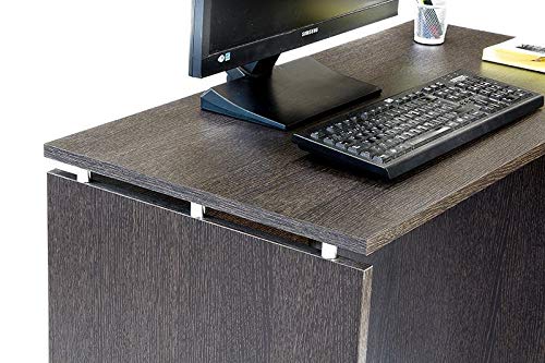 TOP KIT | Mesa de Escritorio Burgos 5214 con cajón y Puerta | Medidas 140 x 75 x 50 cm | Escritorio Juvenil | Wengué