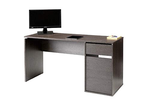 TOP KIT | Mesa de Escritorio Burgos 5214 con cajón y Puerta | Medidas 140 x 75 x 50 cm | Escritorio Juvenil | Wengué TOP KIT | Mesa de Escritorio Burgos 5214 con cajón y Puerta | Medidas 140 x 75 x 50 cm | Escritorio Juvenil | Wengué