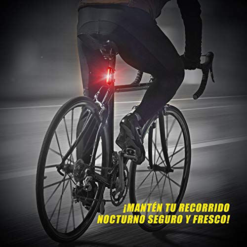 TOPELEK Luz LED Trasera Bicicleta Potente [2 Paquetes] Luz Trasera para Bicicleta Recargable USB con Impermeable de IPX-44 para Máxima Seguridad de Ciclismo