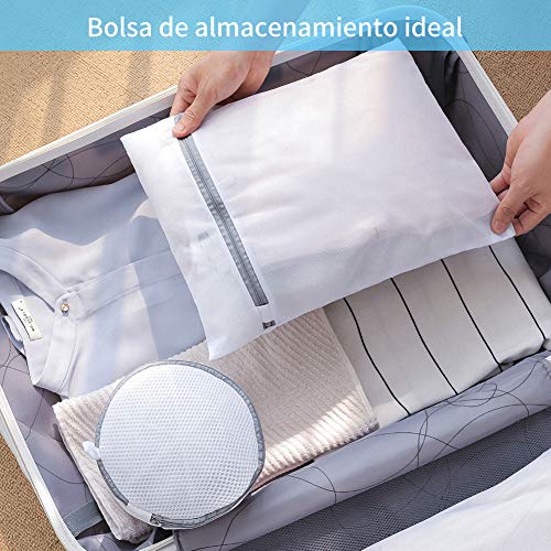 TOPERSUN 10PCS Bolsa para Lavadora Bolsa de Lavanderia Bolsa para la Colada con Cremallera Cerrada Bolsa Malla de Lavandería Protección Completa Reutilizable Adecuado para Lavando Ropa