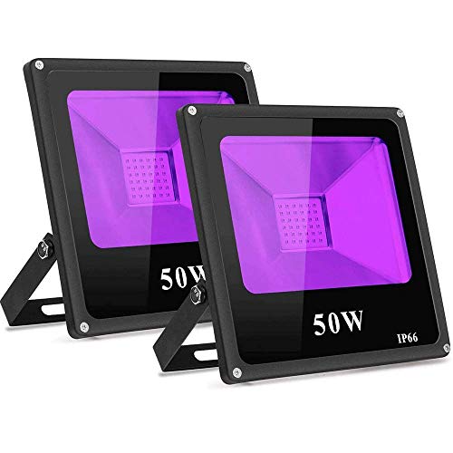 TOPLANET Luz Negra LED Lámpara 50W-2-Pack Impermeable IP66 Barra Ultravioleta Iluminación de Escenario 2m Cable de Alimentación para Bar Discoteca DJ Disco Halloween Navidad Fiesta Boda TOPLANET Luz Negra LED Lámpara 50W-2-Pack Impermeable IP66 Barra Ultravioleta Iluminación de Escenario 2m Cable de Alimentación para Bar Discoteca DJ Disco Halloween Navidad Fiesta Boda