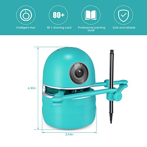 TOPQSC Artista del Robot Smart Art Drawing Robot Juguete Robot de Carga USB Juego de Máquinas Educativas 4 Libros, 38 Tarjetas y 2 Bolígrafos para Estimular El Talento del Dibujo de Los Niños TOPQSC Artista del Robot Smart Art Drawing Robot Juguete Robot de Carga USB Juego de Máquinas Educativas 4 Libros, 38 Tarjetas y 2 Bolígrafos para Estimular El Talento del Dibujo de Los Niños