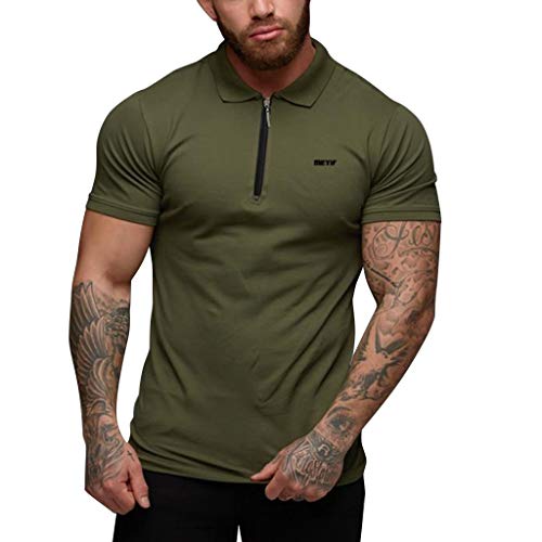 Tops Hombres Fitness Transpirable Deportes Moda Verano Mangas Cortas Blusa