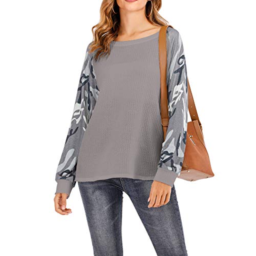 Tops/Blusas/Camisas/Camisetas para Mujer, WARMWORD Camisas Lindas Casuales para Mujer Blusas De Patchwork Camuflaje Blusa con Camiseta De Manga Larga Mujeres OtoƱo Invierno Ropa Tops/Blusas/Camisas/Camisetas para Mujer, WARMWORD Camisas Lindas Casuales para Mujer Blusas De Patchwork Camuflaje Blusa con Camiseta De Manga Larga Mujeres OtoƱo Invierno Ropa