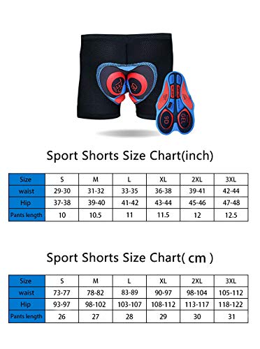 TOPTETN 3D Acolchado Bicicleta Ciclismo Ropa Interior Pantalones Cortos Transpirable Ligero Hombres y Mujeres TOPTETN 3D Acolchado Bicicleta Ciclismo Ropa Interior Pantalones Cortos Transpirable Ligero Hombres y Mujeres