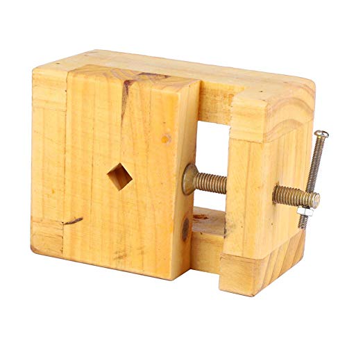 Tornillo de banco de madera, mini tornillo de banco de mesa con abrazadera plana, tornillo de banco de madera, tornillo de banco de trabajo de madera para tallado en madera (grande)