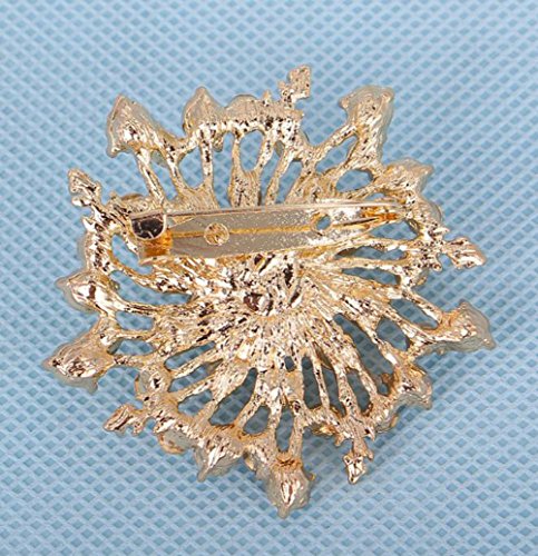 Toruiwa 1X Broches de bisuteria Broches de Ropa Broches para Vestidos Joyeria Antigua Vintage Mujer Broche de Diamantes de imitación Femenino 5.3 * 5.3cm
