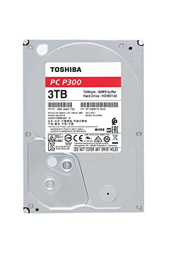 TOSHIBA P300 Disco duro interno 3 TB – 3,5" (pulgadas) – Disco duro SATA (HDD) – 7200 RPM – 6 GB/s – Para juegos, ordenadores, equipos de escritorio, estaciones de trabajo y más