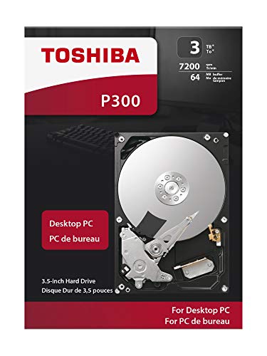 TOSHIBA P300 Disco duro interno 3 TB – 3,5" (pulgadas) – Disco duro SATA (HDD) – 7200 RPM – 6 GB/s – Para juegos, ordenadores, equipos de escritorio, estaciones de trabajo y más TOSHIBA P300 Disco duro interno 3 TB – 3,5" (pulgadas) – Disco duro SATA (HDD) – 7200 RPM – 6 GB/s – Para juegos, ordenadores, equipos de escritorio, estaciones de trabajo y más