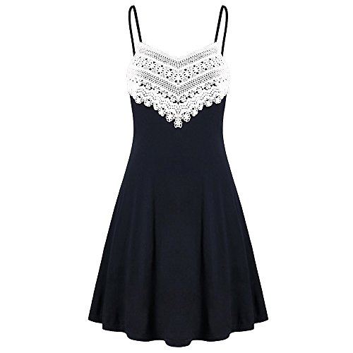 Tosonse Mini Vestido De Correa De Espagueti De Encaje De Ganchillo Sexy para Mujeres Vestidos De Playa De Verano