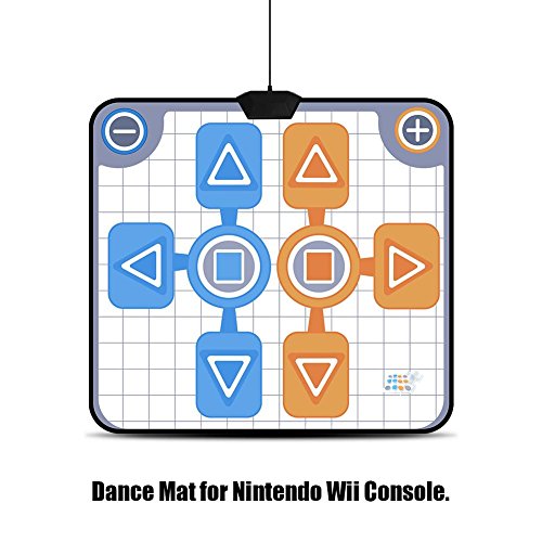 Tosuny Alfombrilla de Baile, Dance Dance Revolution Mat Doble Persona Antideslizante para Juego de Consola de Wii