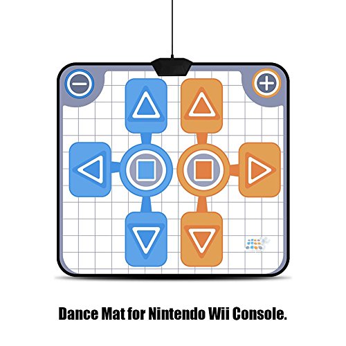 Tosuny Alfombrilla de Baile, Dance Dance Revolution Mat Doble Persona Antideslizante para Juego de Consola de Wii Tosuny Alfombrilla de Baile, Dance Dance Revolution Mat Doble Persona Antideslizante para Juego de Consola de Wii