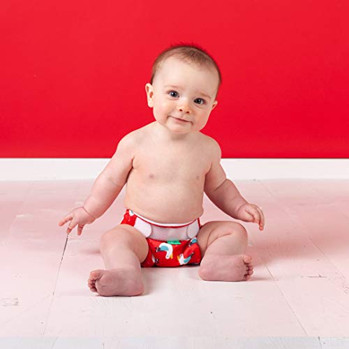 TOTSBOTS Pañal de natación reutilizable para bebé – Hermosos pañales de natación para recién nacidos a niños pequeños, diversión en el sol o remo en la piscina caja fuerte (mío)