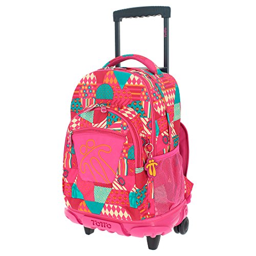 TOTTO Mochilas Escolares con Ruedas, Mochilas Grandes Infantiles Estampados - Mochilas