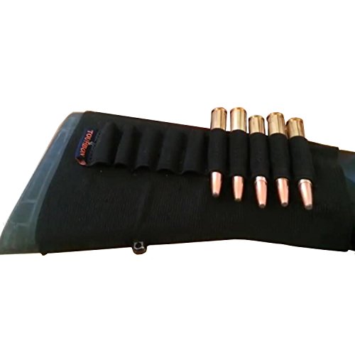Tourbon Bolsa de Culata Negro de Elástico Soportar 10 Rifle Balas- Dobles Manos