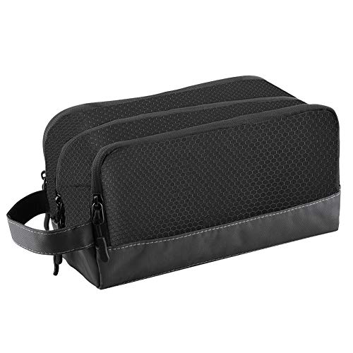 Toureal Neceser Hombre Grande, Bolsa de Aseo Viaje para Cosmeticos, Maquillaje, Gimnasio, Afeitado (Gris)