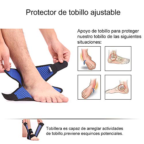 TOVIKI Tobillera Deportivas Estabilizadora Doble Ajuste Tobillo de Protección para Esguince en Práctica y Actividades Diarias Mujeres Hombres