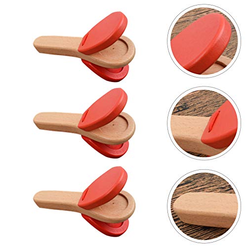 TOYANDONA 3 Unids Niños Castañuelas de Madera Juguete de Madera Badajo Castañuela Badajo de Madera Percusión Musical Castañuelas Juguete Educativo Bebé Juguetes de Aprendizaje Temprano TOYANDONA 3 Unids Niños Castañuelas de Madera Juguete de Madera Badajo Castañuela Badajo de Madera Percusión Musical Castañuelas Juguete Educativo Bebé Juguetes de Aprendizaje Temprano