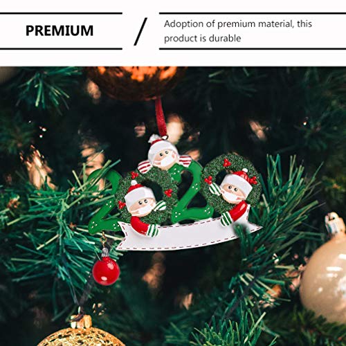 TOYANDONA Adorno para árbol de Navidad 2020 familias, muñeco de nieve con protector bucal, personalizable TOYANDONA Adorno para árbol de Navidad 2020 familias, muñeco de nieve con protector bucal, personalizable