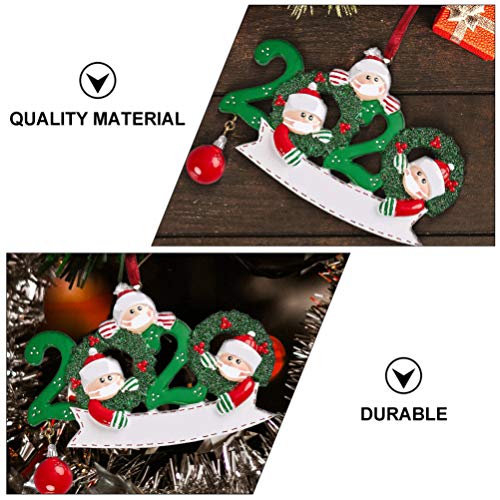 TOYANDONA Adorno para árbol de Navidad 2020 familias, muñeco de nieve con protector bucal, personalizable TOYANDONA Adorno para árbol de Navidad 2020 familias, muñeco de nieve con protector bucal, personalizable