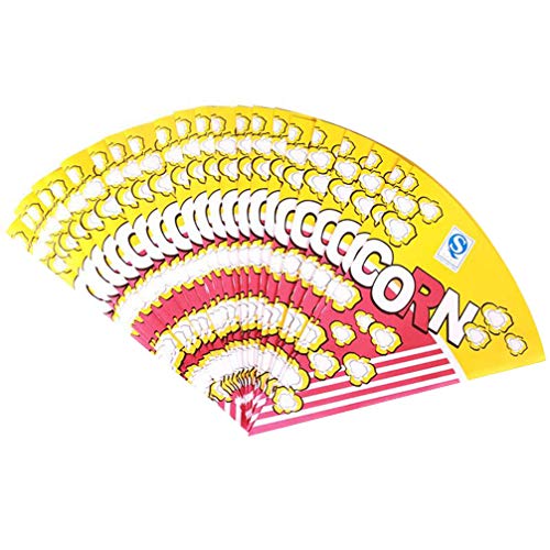 TOYANDONA Bolsa de cono de palomitas de maíz de 100 piezas con puntas cónicas triángulo tratar fiesta favor bolsas de papel para galletas de dulces merienda TOYANDONA Bolsa de cono de palomitas de maíz de 100 piezas con puntas cónicas triángulo tratar fiesta favor bolsas de papel para galletas de dulces merienda