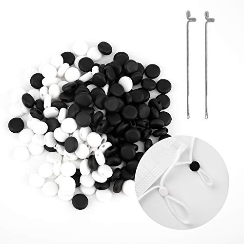 TOYMIS 200 Piezas 1 cm / 0,39 Pulgadas De Cable De Bloqueo Ajustador De Cable Elástico Para Ajuste De Tela, Cordones, Accesorios De Apriete (Negro, Blanco) TOYMIS 200 Piezas 1 cm / 0,39 Pulgadas De Cable De Bloqueo Ajustador De Cable Elástico Para Ajuste De Tela, Cordones, Accesorios De Apriete (Negro, Blanco)