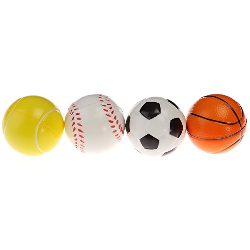 TOYMYTOY Bolas de deportes de espuma suave pelota de juego de interior al aire libre para los niños de 12 piezas