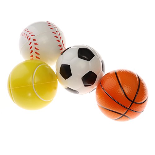 TOYMYTOY Bolas de deportes de espuma suave pelota de juego de interior al aire libre para los niños de 12 piezas