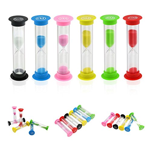 TOYMYTOY Reloj De Arena Temporizador 30 seg / 1minutos / 2minutos / 3minutos / 5minutos / 10 Minutos (6 Colores)