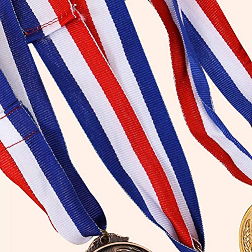 Toyvian Medallas de Medalla de Plata de 3 Piezas Metal Gold Bronce - Medallas de Ganador de Estilo olímpico Gold Silver Bronze for Competition