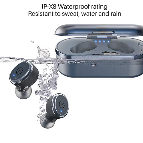 TOZO T10 Auriculares Bluetooth TWS IPX8 Impermeable Bluetooth 5.0 Auriculares In Ear con estuche de carga y micrófono Integrado, Sonido Premium con Graves Profundos para Correr y Hacer Deporte Azul TOZO T10 Auriculares Bluetooth TWS IPX8 Impermeable Bluetooth 5.0 Auriculares In Ear con estuche de carga y micrófono Integrado, Sonido Premium con Graves Profundos para Correr y Hacer Deporte Azul
