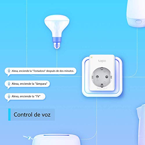 TP-Link Tapo P100 4-pack - WiFi Enchufe Inteligente Mini tamaño para Controlar su Dispositivo Desde Cualquier Lugar, sin Necesidad de Concentrador, Funciona con Amazon Alexa y Google Home