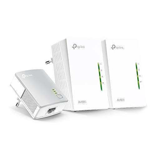 TP-Link TL-WPA4220T KIT - Extensor Universal de Cobertura Wi-Fi AV600+AC300, 5 Puertos, Cable Ethernet (3-Pack)