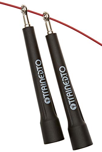 TrainedTo Cuerda para Salto de Velocidad con Cuerda de Repuesto Extra – GARANTÍA DE por Vida - Ajustable para Cualquier Estatura - Ideal para Crossfit y Boxeo TrainedTo Cuerda para Salto de Velocidad con Cuerda de Repuesto Extra – GARANTÍA DE por Vida - Ajustable para Cualquier Estatura - Ideal para Crossfit y Boxeo
