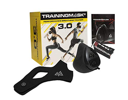 TrainingMask 3.0 - Máscara de entrenamiento para adultos, talla M, 70-120 kg, color negro