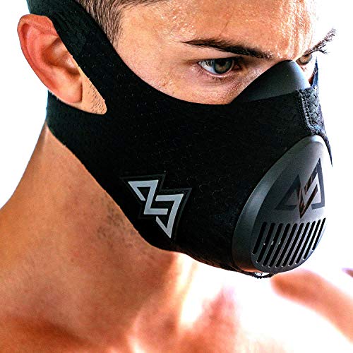 TrainingMask 3.0 - Máscara de entrenamiento para adultos, talla M, 70-120 kg, color negro