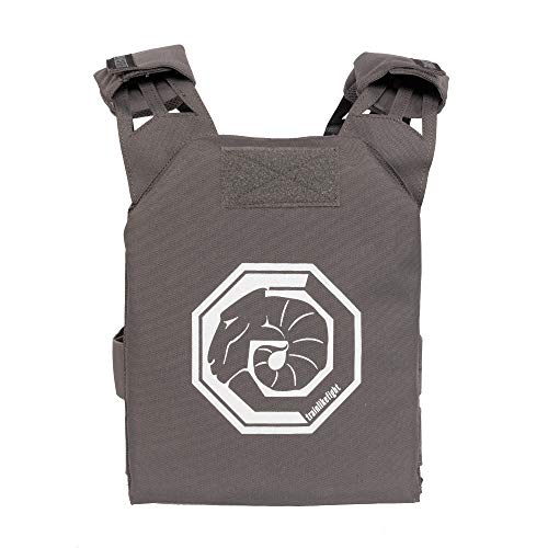 TRAINLIKEFIGHT MEV Entry Vest - Chaleco Lastrado Ajustable para Entrenamiento, Crossfit, calistenia o Fitness (Apto para Placas lastradas) (Wolfgrey/Gris)