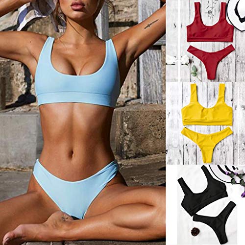 Traje de Baño Mujer 2019 SHOBDW Moda Cómodo Traje de Baño Mujer Dos Piezas Acolchado Bra Conjunto de Bikini Push Up Tanga Traje de Baño Mujer Talle Alto Bañadores de Mujer Sexy(Negro,M) Traje de Baño Mujer 2019 SHOBDW Moda Cómodo Traje de Baño Mujer Dos Piezas Acolchado Bra Conjunto de Bikini Push Up Tanga Traje de Baño Mujer Talle Alto Bañadores de Mujer Sexy(Negro,M)