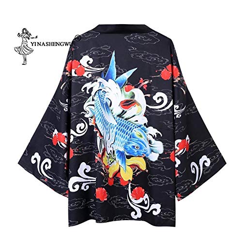 Traje De Cosplay Kimono Yukata Cardigan Hombres Mujeres Japón Kimono Tradicional Camisa Unisex del Estilo Chino del Dragón Masculino Carpa Imprimir Escudo Zzzb (Color 5, Size : XL) Traje De Cosplay Kimono Yukata Cardigan Hombres Mujeres Japón Kimono Tradicional Camisa Unisex del Estilo Chino del Dragón Masculino Carpa Imprimir Escudo Zzzb (Color 5, Size : XL)