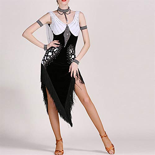 Traje de danza contemporánea Las mujeres diamante Profesional América vestido de la danza de la borla sin respaldo salón de baile dancewear Tango Salsa Rumba Samba Ritmo Rendimiento de vestuario Traje de danza contemporánea Las mujeres diamante Profesional América vestido de la danza de la borla sin respaldo salón de baile dancewear Tango Salsa Rumba Samba Ritmo Rendimiento de vestuario